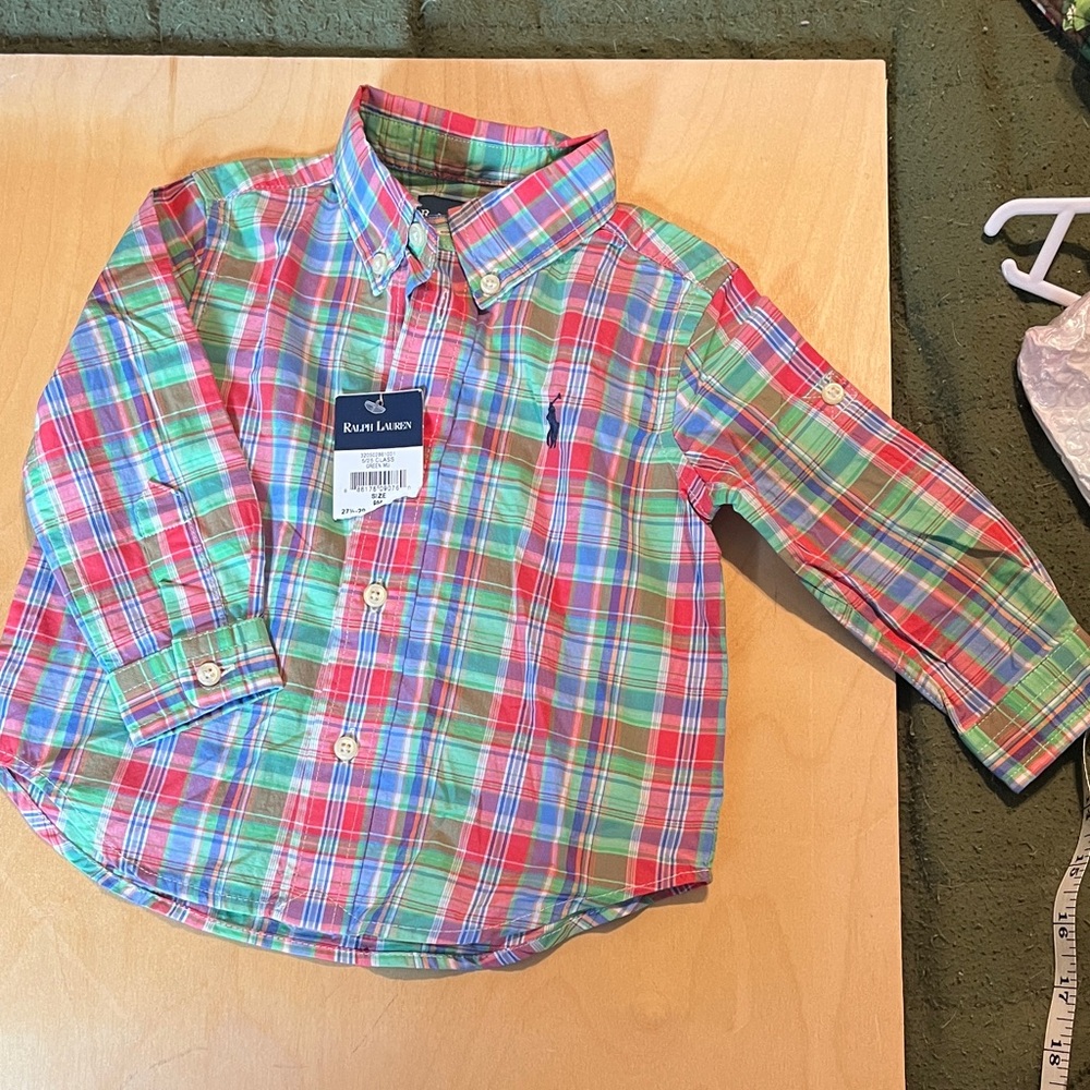 Ralph Lauren Kids Vibrant Plaid Button-Down Shirt